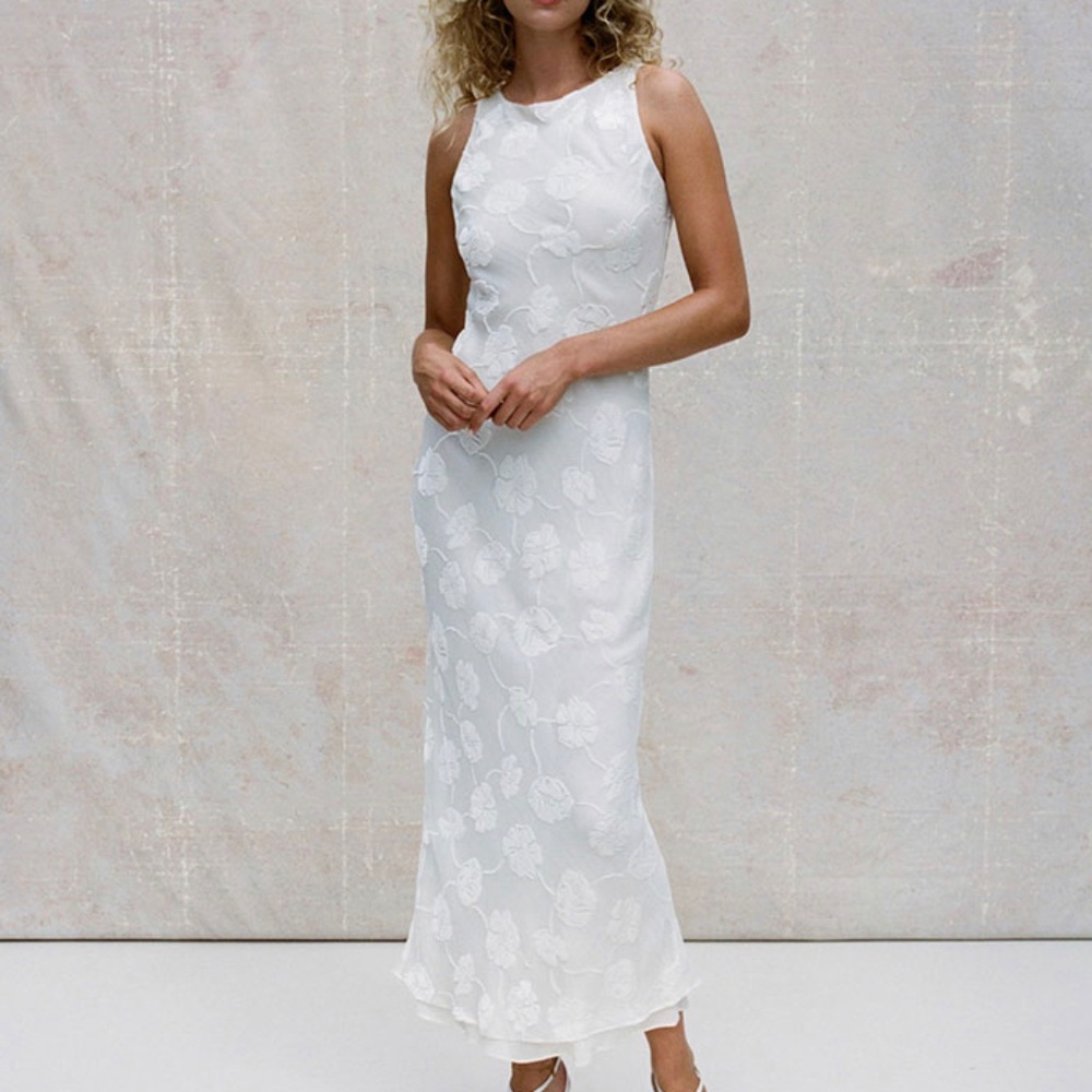 NEW Realisation Par, The Carla dress, S, Lily Devoré Ivory
